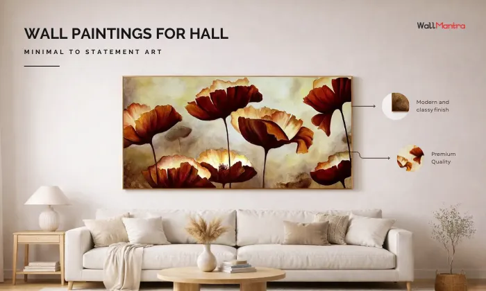 Wall Painting Designs for Hall From Minimal to Statement Art-WallMantra
