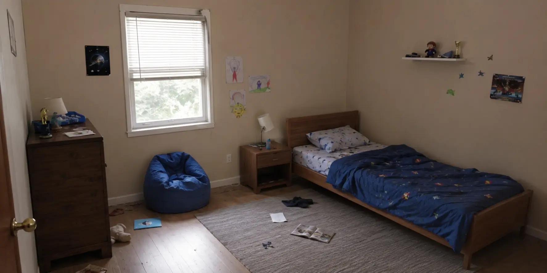 Kids room before transformation