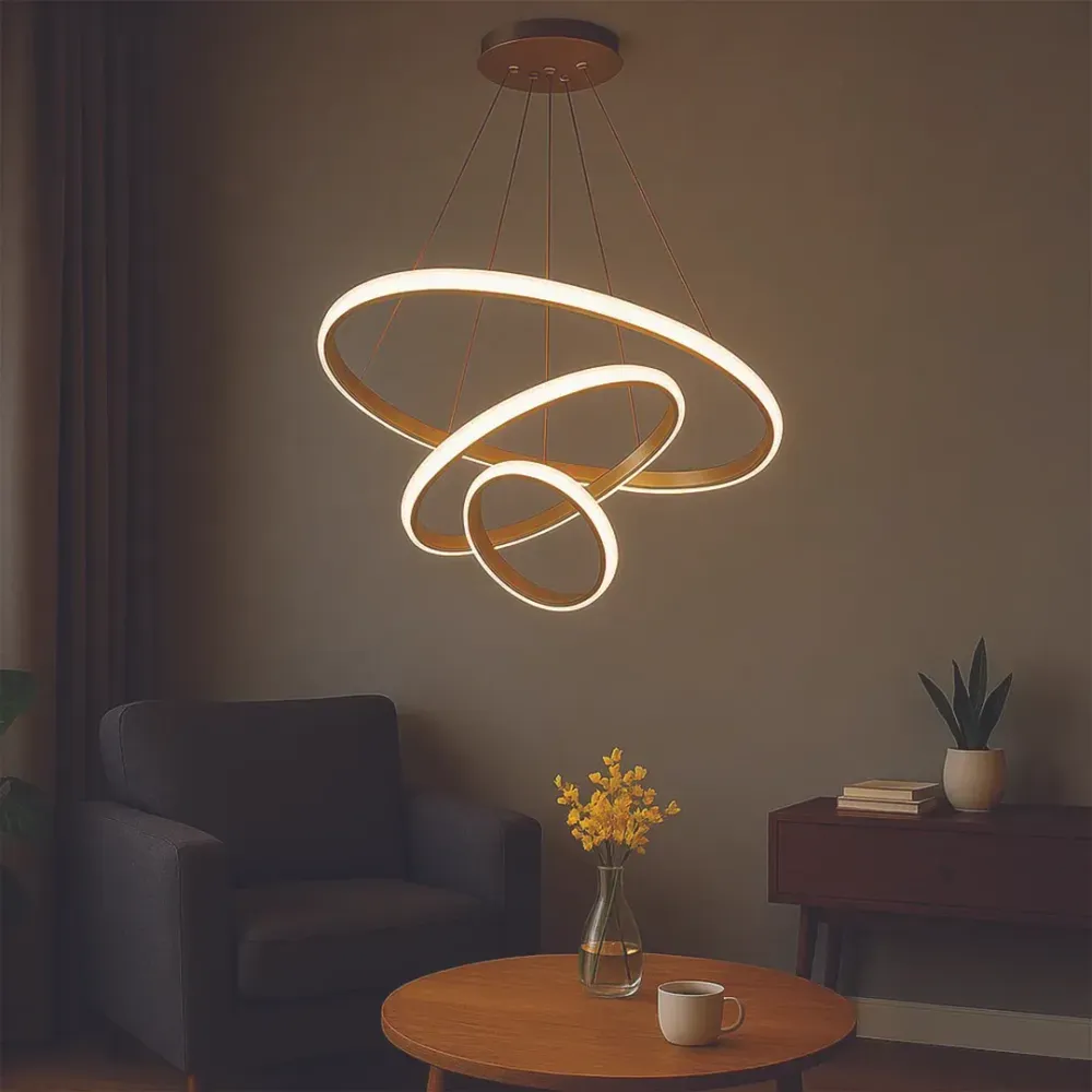 Modern Spiral Loop LED Chandelier