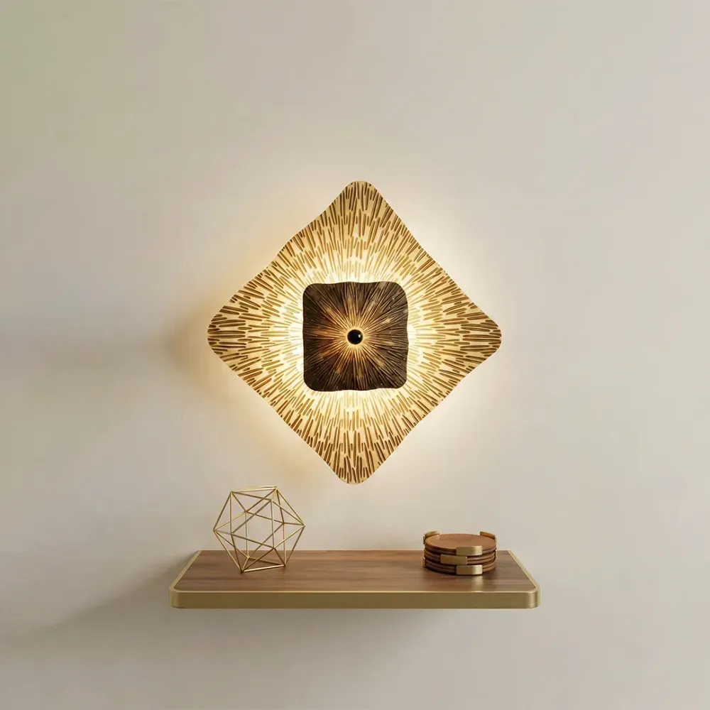 Radiant Gold Aura LED Wall Light – Luxury Designer Wall Lamp