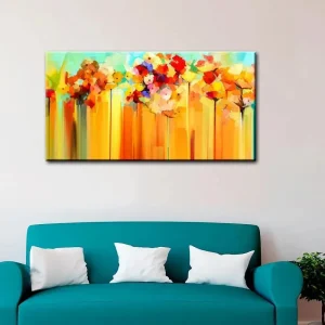 Modern floral canvas wall décor