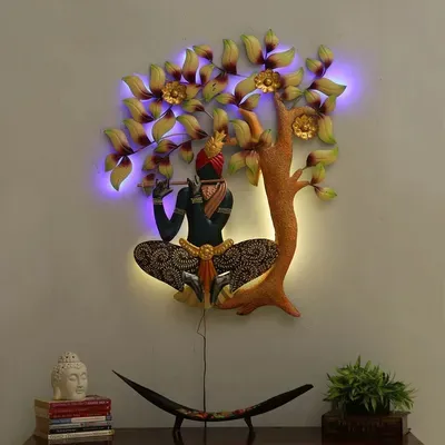 wallmantra-gleeful-krishna-under-the-tree-led-metal-wall-art-FF80-medium.webp
