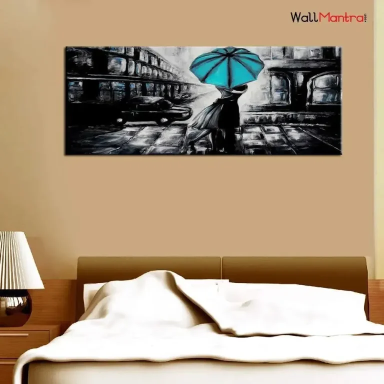 Vintage romantic couple wall painting