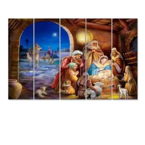 wallmantra-merry-christmas-jesus-born-wall-painting-wooden-framed-5-pieces-canvas-painting-0D96-large.webp