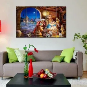 wallmantra-merry-christmas-jesus-born-wall-painting-wooden-framed-5-pieces-canvas-painting-B623-large-300x300.webp