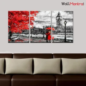 red and black romantic wall art for bedroom