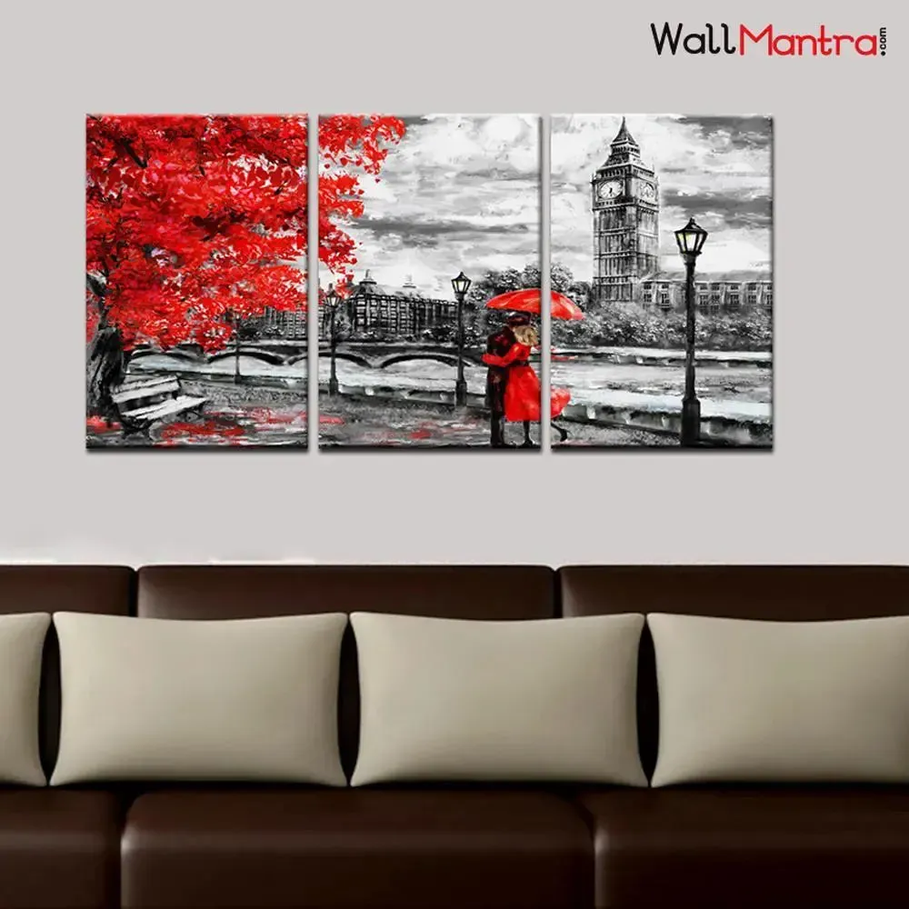 red and black romantic wall art for bedroom