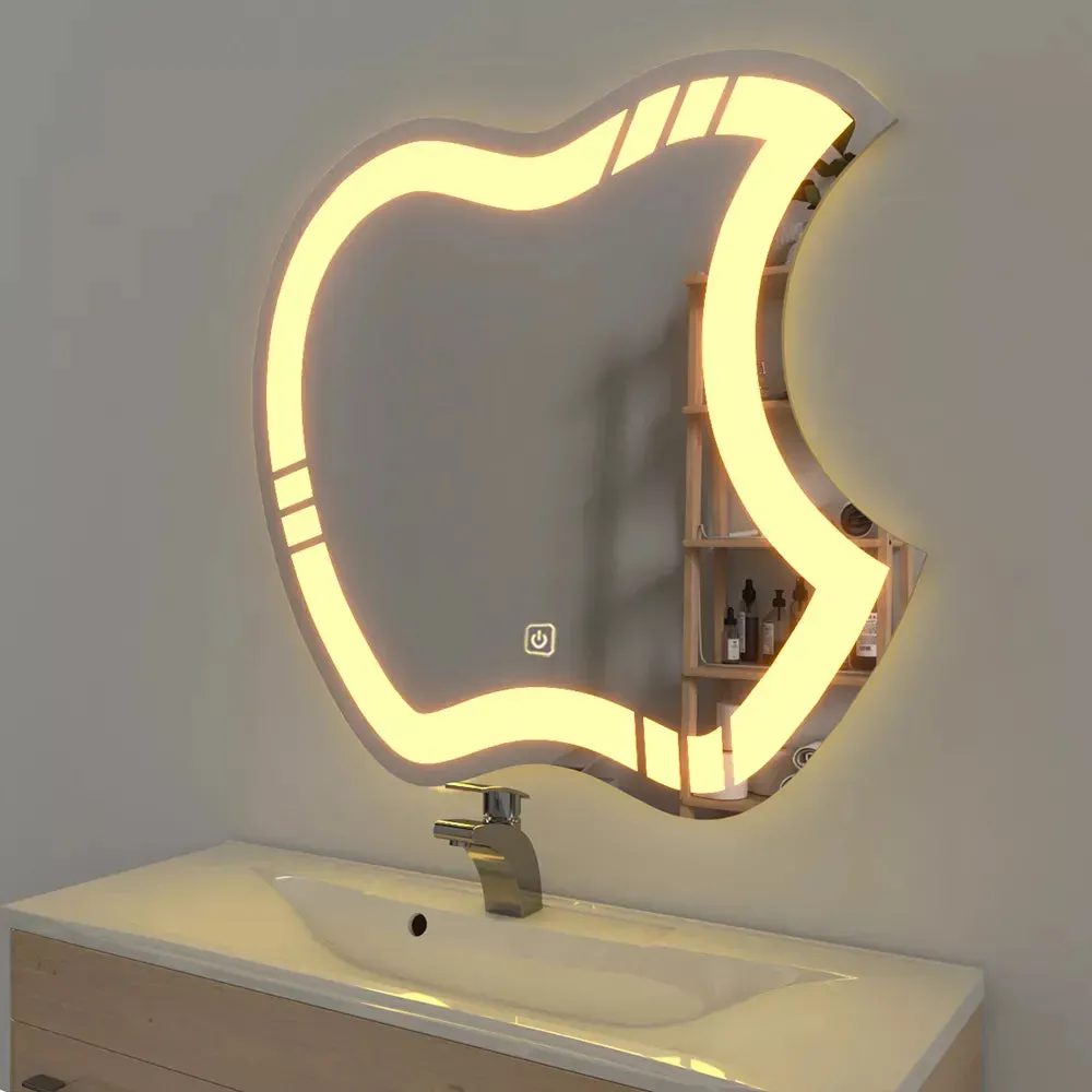 Apple shape LED mirror