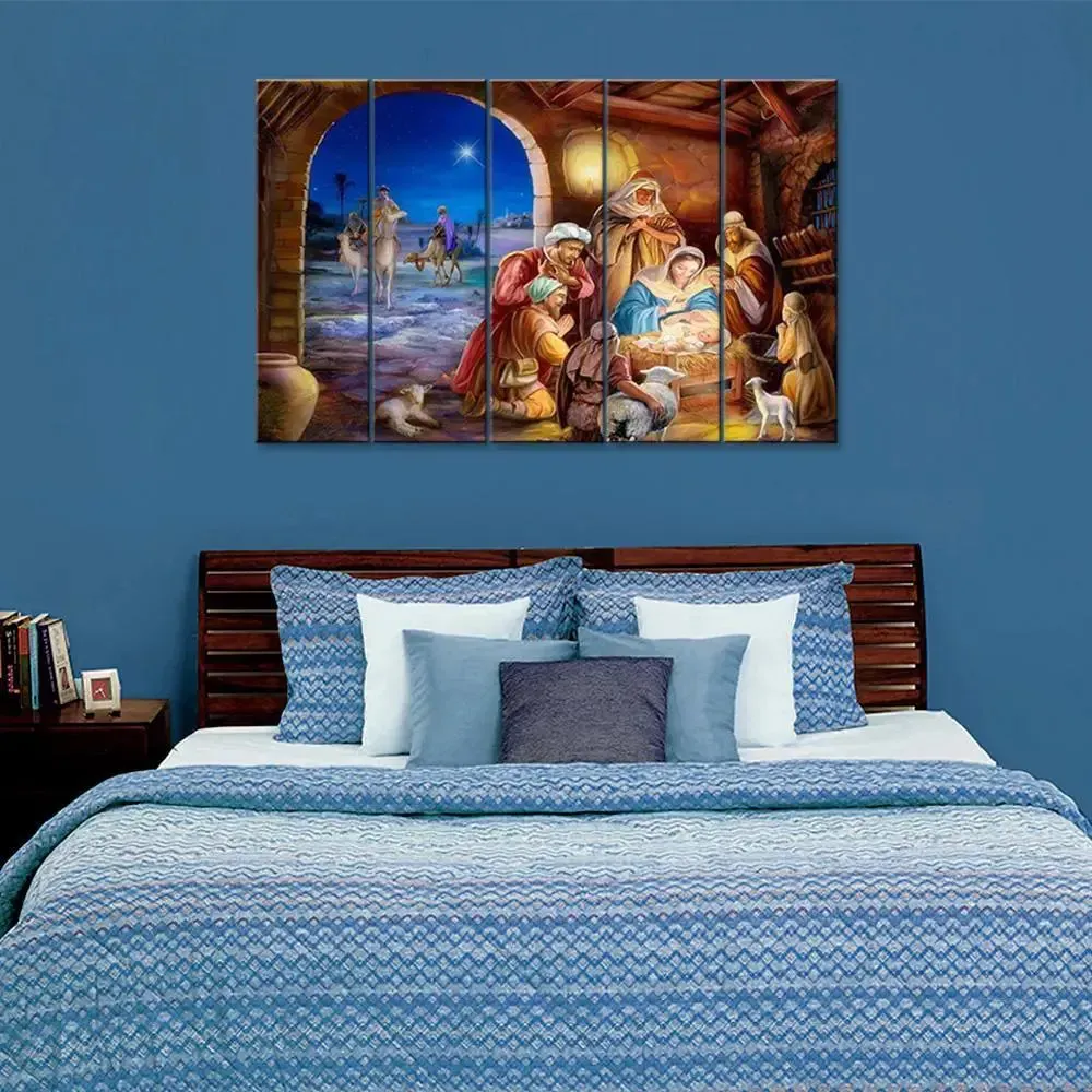 wallmantra-merry-christmas-jesus-born-wall-painting-wooden-framed-5-pieces-canvas-painting-8D80-large.webp